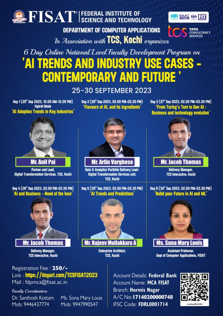 Six Day Faculty Development Programme On “AI Trends And Use Cases ...