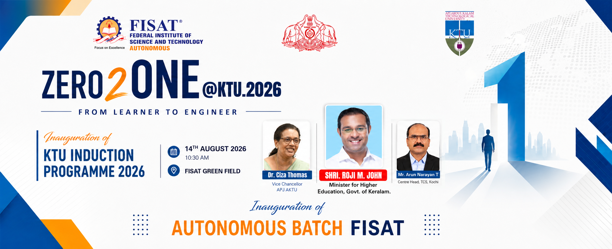 Zero2One @ KTU2026 – KTU Induction Programme & Inauguration of Autonomous Batch