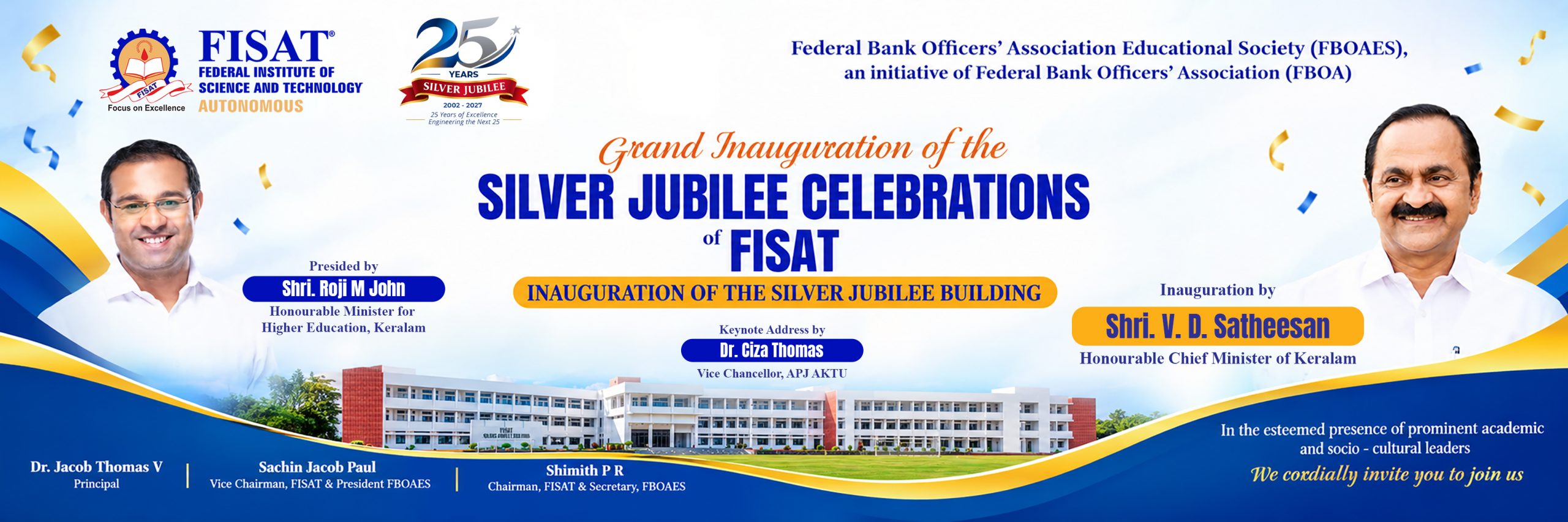 BARC FISAT Silver Jubilee Celebration Invitation Banner copy